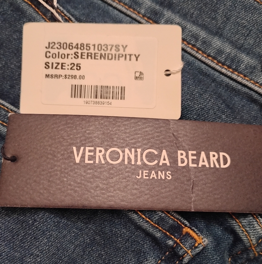 🆕 Veronica Beard Carson Ankle High Rise Flare Jeans, Size 25, NWT - Picture 8 of 16